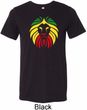 Rasta Lion Head Mens Tri Blend Crewneck Shirt