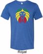 Rasta Lion Head Mens Tri Blend Crewneck Shirt
