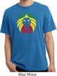 Rasta Lion Head Pigment Dyed Shirt