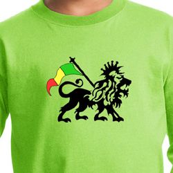 Rasta Lion Kids Shirt Long Sleeve Shirt
