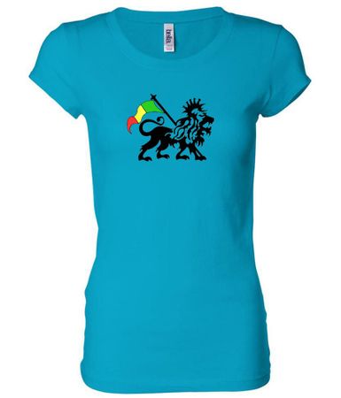 Rasta Lion Ladies Shirt Longer Length Shirt