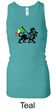 Rasta Lion Ladies Tank Top Longer Length Racerback Tanktop