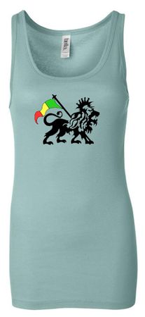Rasta Lion Ladies Tank Top Longer Length Tanktop