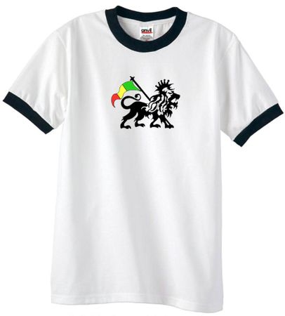 Rasta Lion Ringer Shirt