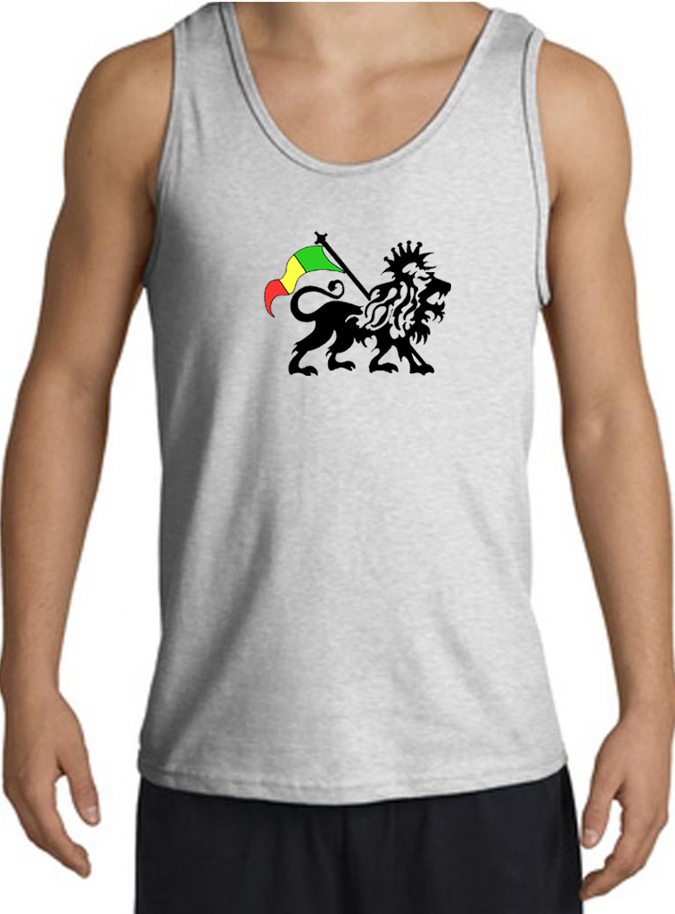 Rasta Lion Tank Top - Rasta Lion Mens Shirts