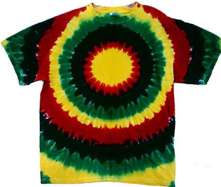 Mens Rasta Sun Tie Dye Tee Shirt - Clearance