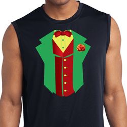 Rasta Vest Tuxedo Moisture Wicking Sleeveless Shirt