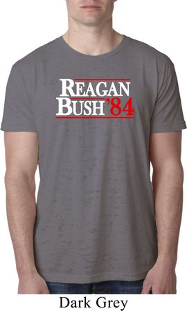 Reagan Bush 1984 Mens Burnout Shirt