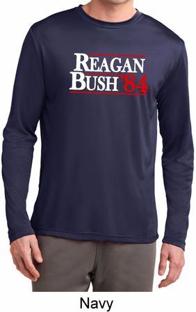 Reagan Bush 1984 Mens Dry Wicking Long Sleeve Shirt