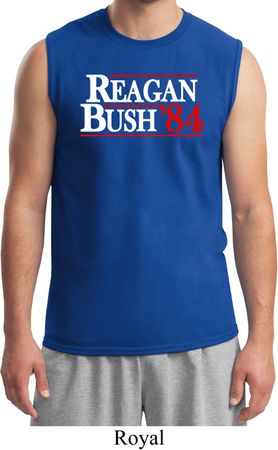 Reagan Bush 1984 Mens Muscle Shirt