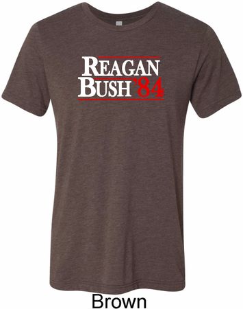 Reagan Bush 1984 Mens Tri Blend Crewneck Shirt