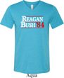Reagan Bush 1984 Mens Tri Blend V-neck Shirt