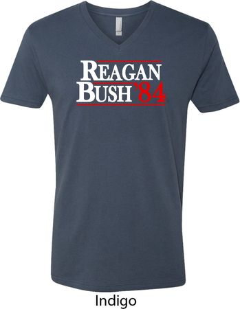 Reagan Bush 1984 Mens V-Neck Shirt