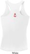 Red Anchor Patch Back Print Ladies Dry Wicking Racerback Tank Top