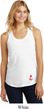 Red Anchor Patch Bottom Print Ladies Racerback Tank Top