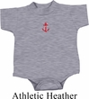 Red Anchor Patch Middle Print Baby Onesie