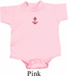 Red Anchor Patch Middle Print Baby Onesie