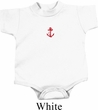 Red Anchor Patch Middle Print Baby Onesie