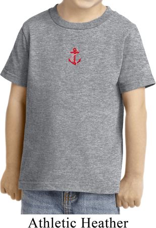 Red Anchor Patch Middle Print Toddler Shirt