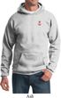 Red Anchor Patch Pocket Print Hoodie