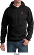 Red Anchor Patch Pocket Print Hoodie