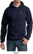 Red Anchor Patch Pocket Print Hoodie