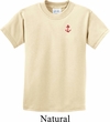 Red Anchor Patch Pocket Print Kids Shirt