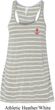 Red Anchor Patch Pocket Print Ladies Flowy Racerback Tanktop