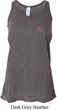 Red Anchor Patch Pocket Print Ladies Flowy Racerback Tanktop