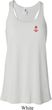 Red Anchor Patch Pocket Print Ladies Flowy Racerback Tanktop