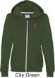 Red Anchor Patch Pocket Print Ladies Full Zip Hoodie