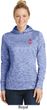 Red Anchor Patch Pocket Print Ladies Moisture Wicking Hoodie