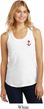 Red Anchor Patch Pocket Print Ladies Racerback Tank Top
