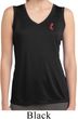 Red Anchor Patch Pocket Print Ladies Sleeveless Dry Wicking Shirt