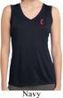 Red Anchor Patch Pocket Print Ladies Sleeveless Dry Wicking Shirt