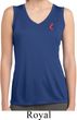 Red Anchor Patch Pocket Print Ladies Sleeveless Dry Wicking Shirt