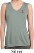 Red Anchor Patch Pocket Print Ladies Sleeveless Dry Wicking Shirt