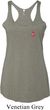 Red Anchor Patch Pocket Print Ladies Tri Blend Racerback Tank Top