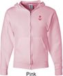 Red Anchor Patch Pocket Print Mens Full Zip Hoodie