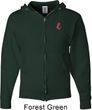Red Anchor Patch Pocket Print Mens Full Zip Hoodie