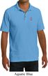 Red Anchor Patch Pocket Print Mens Pique Polo Shirt