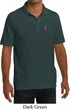 Red Anchor Patch Pocket Print Mens Pique Polo Shirt