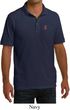 Red Anchor Patch Pocket Print Mens Pique Polo Shirt