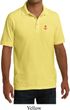 Red Anchor Patch Pocket Print Mens Pique Polo Shirt