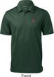 Red Anchor Patch Pocket Print Mens Textured Polo Shirt