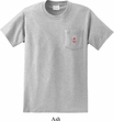 Red Anchor Patch Pocket Print Pocket Shirt