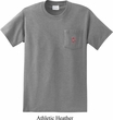 Red Anchor Patch Pocket Print Pocket Shirt