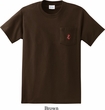 Red Anchor Patch Pocket Print Pocket Shirt