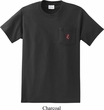 Red Anchor Patch Pocket Print Pocket Shirt