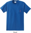Red Anchor Patch Pocket Print Pocket Shirt